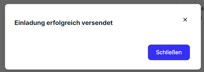 Events Uebersicht Detailansicht Einladungen versendet